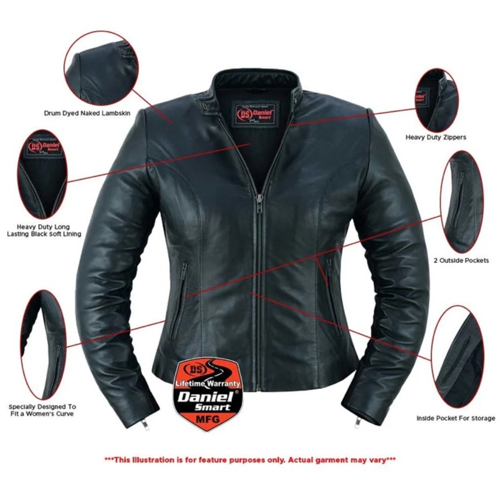 Daniel Smart Women’s Leather Jacket Rapture Large - Picture 2 of 5